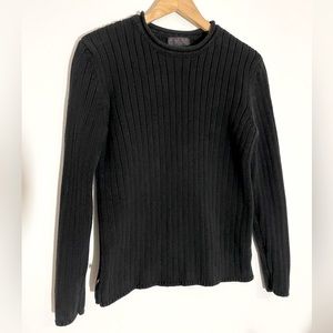 Vintage Ralph Lauren Black Chunky Crew Neck Sweater